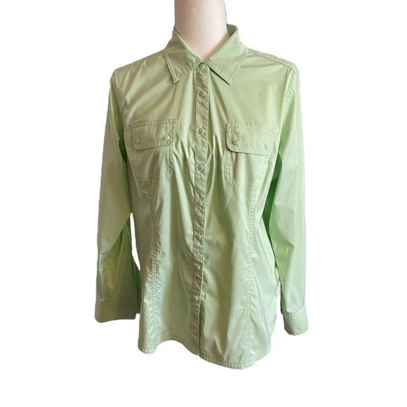 Eddie Bauer Ladies Mint Green Long Sleeves - Roll up - Size Large - Picture 8 of 13
